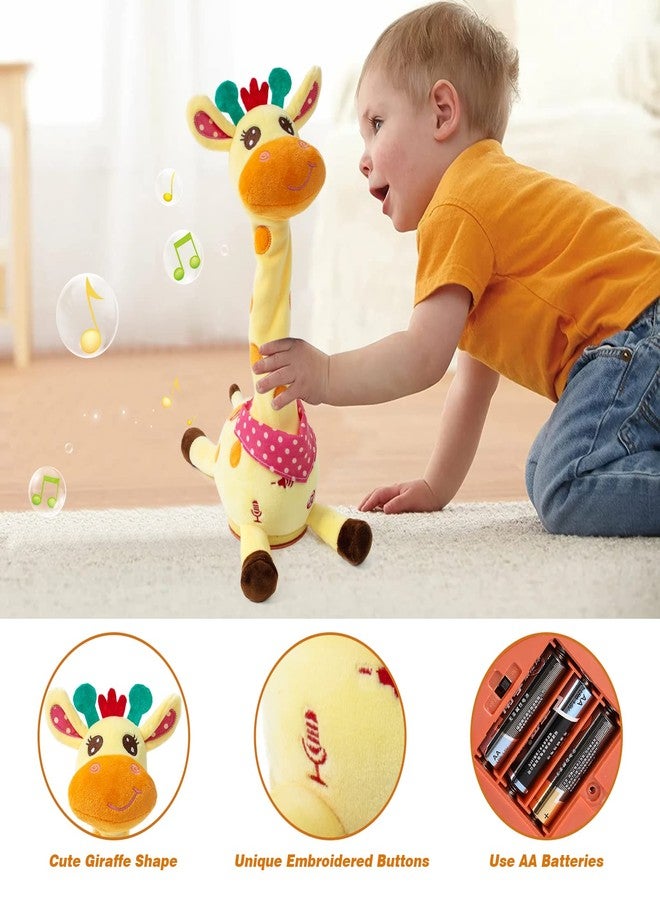 JISON21 Dancing Talking Giraffe Plush Toy, Funny Singing Recording & Repeating Musical Giraffe, Unique Valentine's Day Gift for Girlfriend Boyfriend, Interactive Fun for Baby Toddlers Kids(Yellow) - Image 4